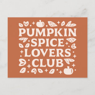 The Pumpkin Spice Lovers Club Postcard
