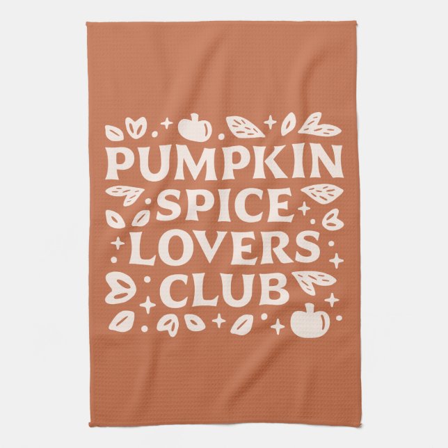 The Pumpkin Spice Lovers Club Tea Towel (Vertical)