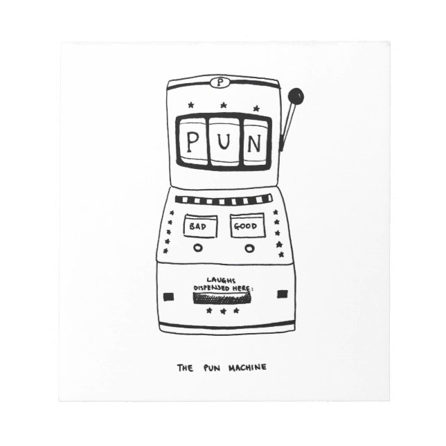 The Pun Machine Notepad (Front)