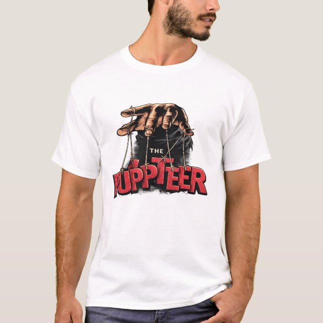 The Puppeteer Dark Streetwear Graphic T-Shirt  (Front)