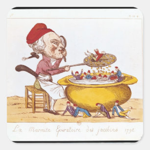 The Purifying Pot of the Jacobins, 1793 Square Sticker