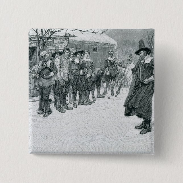 The Puritan Governor 15 Cm Square Badge (Front)