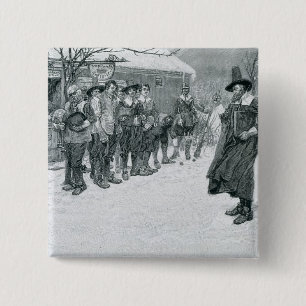 The Puritan Governor 15 Cm Square Badge
