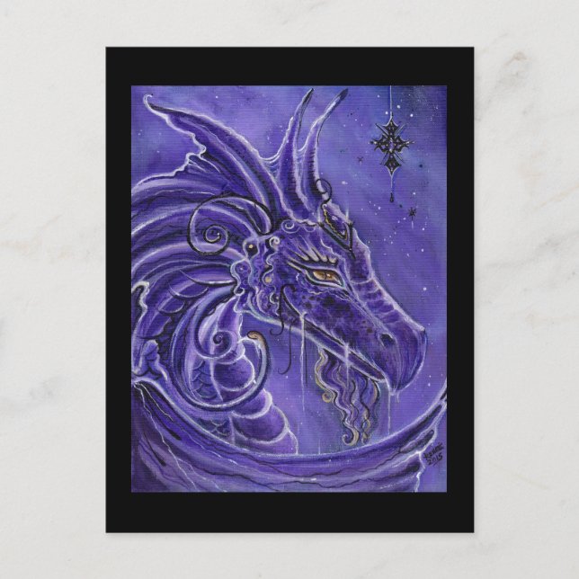 The Purple dragon fantasy art by Renee Lavoie Postcard (Front)