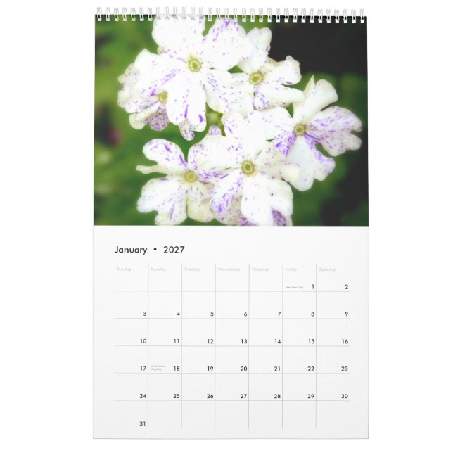The Purple Garden 2013 Calendar (Jan 2027)