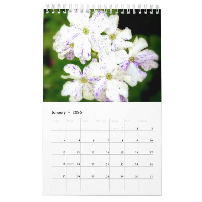 The Purple Garden 2015 Calendar (Jan 2026)