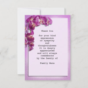 The Purple Orchid Thank You Card