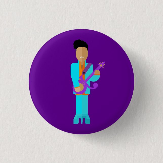 The Purple Pixie – Funk Legend Button (Front)