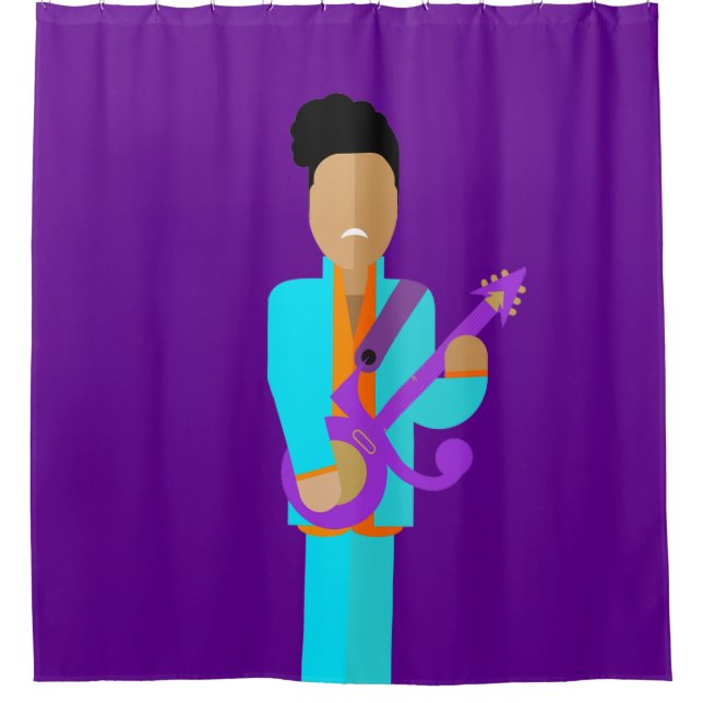 The Purple Pixie – Funk Legend Shower Curtain (Front)
