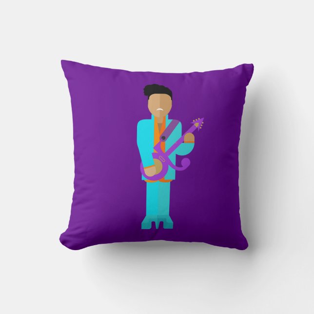 The Purple Pixie – Funk Legend Throw Pillow (Front)