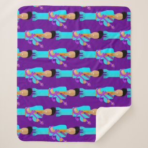 The Purple Pixie – Patterned Sherpa Blanket