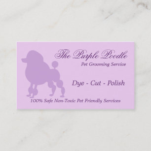 The Purple Poodle Pet Grooming Business Card