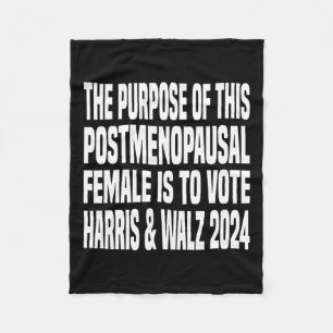 The Purpose Fotr This Post Menopausal Female Harri Fleece Blanket