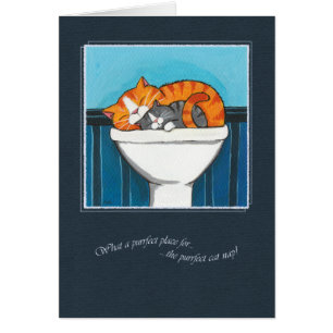 The Purrfect Place For A Cat Nap - Cat Art Card