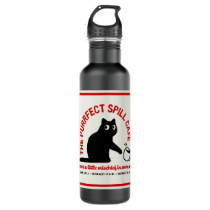 The Purrfect Spill Cafe  710 Ml Water Bottle