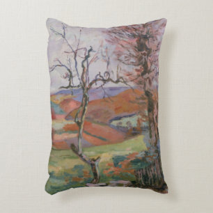The Puy Barion at Crozant, Brittany (oil on canvas Decorative Cushion