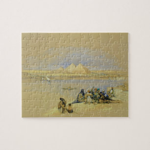 The Pyramids at Giza, near Cairo (w/c) Jigsaw Puzzle