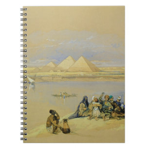 The Pyramids at Giza, near Cairo (w/c) Notebook