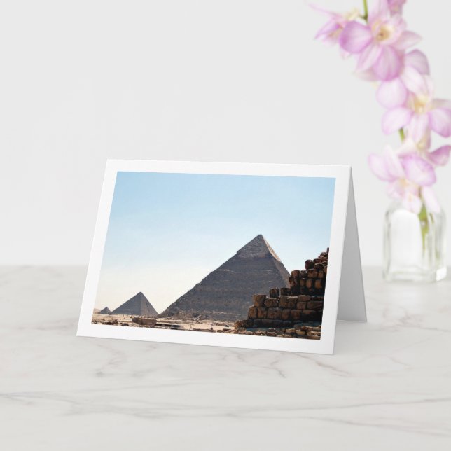 The Pyramids Of Giza, Cairo, Egypt Card (Orchid)