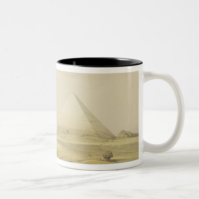 The Pyramids of Giza, from "Egypt and Nubia", Vol. Two-Tone Coffee Mug (Right)
