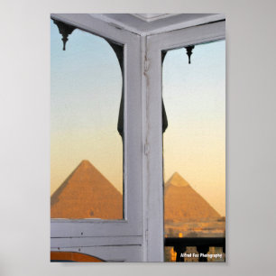The Pyramids Of Giza From The Hotel Pyramisa Poster