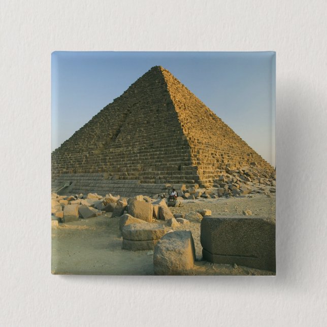 The Pyramids of Giza, which are alomost 5000 2 15 Cm Square Badge (Front)