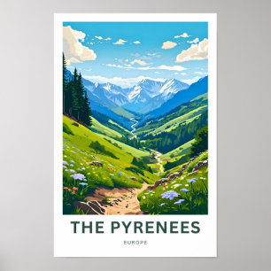 The Pyrenees Europe Travel Print