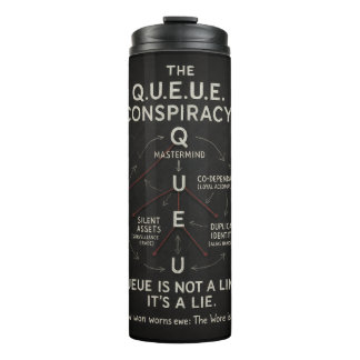 The Q.U.E.U.E. Conspiracy – Alfa Sity Crimes Thermal Tumbler