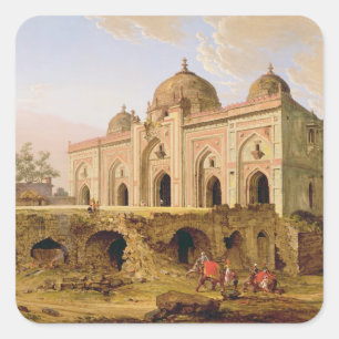 The Qal' A-l-Kuhna Masjid, Purana Qila, Delhi, c.1 Square Sticker