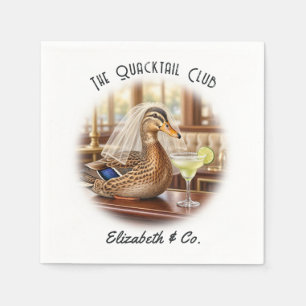The Quacktail Club Preppy Lakeside Bachelorette Napkin