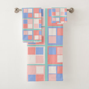 The Quad Color Squares Bath Towel Set