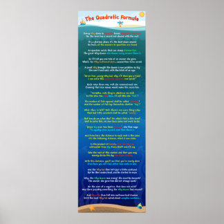 The Quadratic Formula Poster