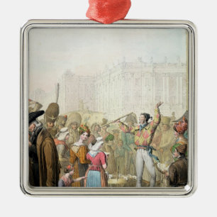 The Quai d'Ecole, Paris, 1831 Metal Tree Decoration