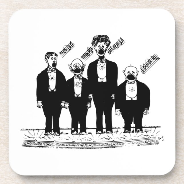 The Quartet, barbershop singers, Coaster (Front)