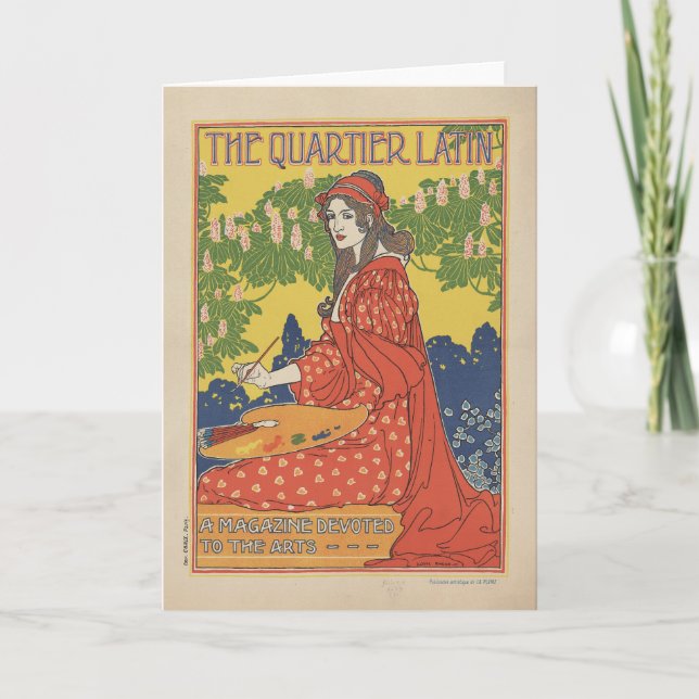 The Quartier Latin 1890 | Vintage Magazine Card (Front)