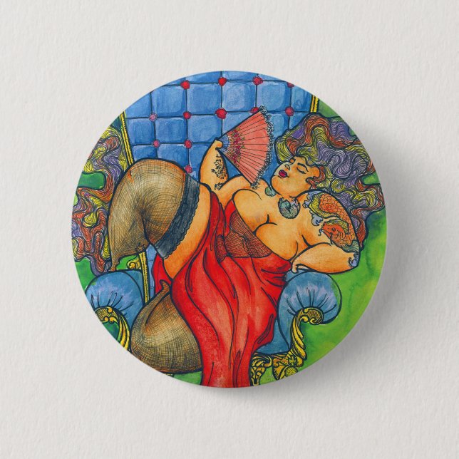 The Queen 6 Cm Round Badge (Front)