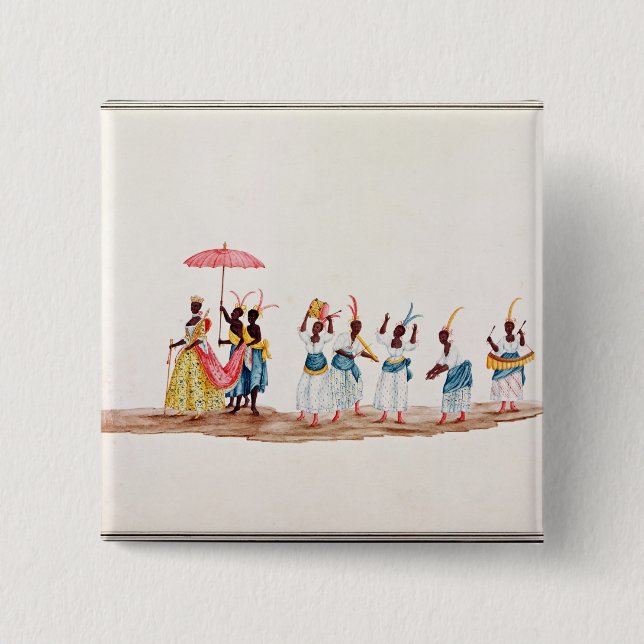 The Queen and her Suite 15 Cm Square Badge (Front)