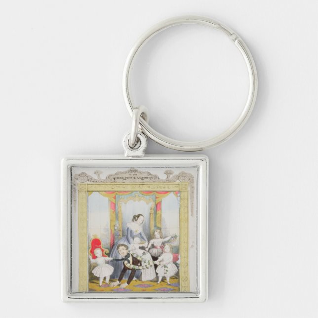 The Queen and Prince Albert at Home Key Ring (Front)