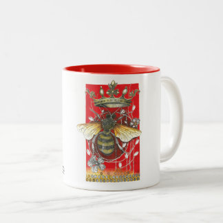 The Queen Bee Coffee Cup, Enjoy your morning buzz! Two-Tone Coffee Mug
