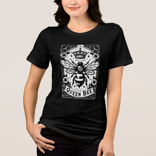 The Queen Bee Tarot Theme Tri-Blend Shirt (Front)