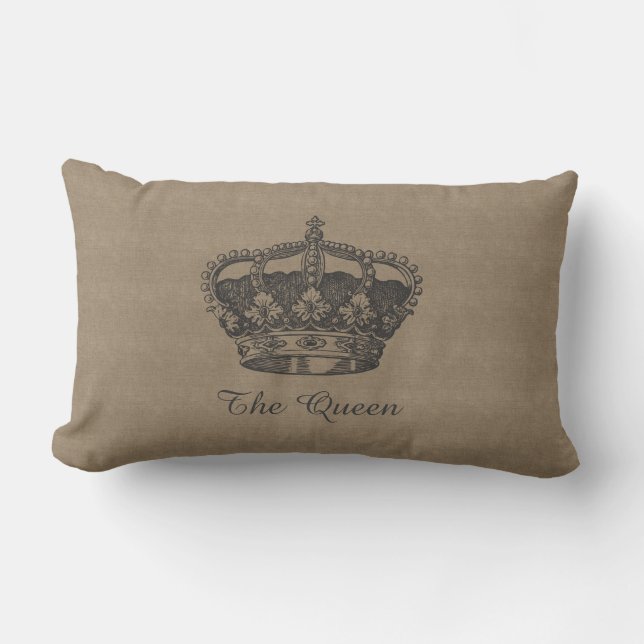 The Queen Canvas-Look Pillow (Front)