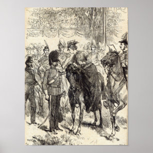 The Queen distributing Victoria Crosses Poster