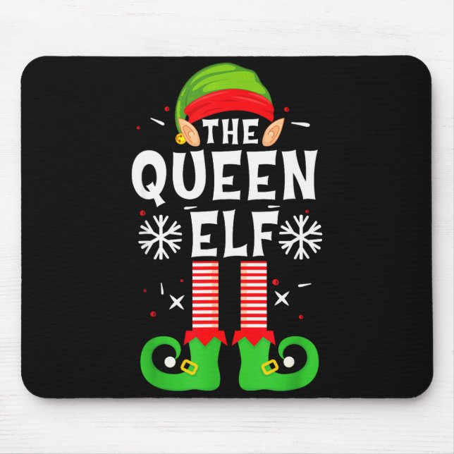 The Queen Elf Christmas Family Matching Pajamas Qu Mouse Mat (Front)