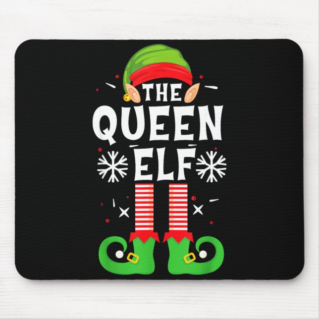 The Queen Elf Christmas Family Matching Pajamas Qu Mouse Mat (Front)