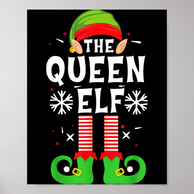 The Queen Elf Christmas Family Matching Pajamas Qu Poster (Front)