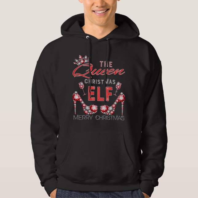 The Queen elf funny Christmas matching Hoodie (Front)