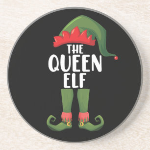 The Queen Elf Matching Family Christmas Women Coaster