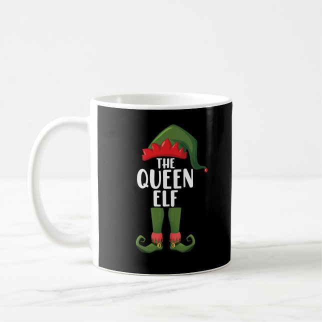 The Queen Elf Matching Family Christmas Women Coffee Mug (Left)