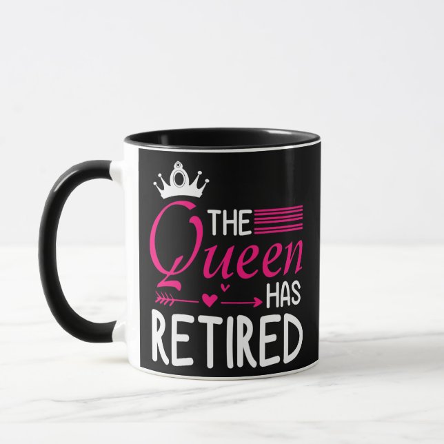 The Queen Has Retired Happy Me You Nana Mum Wife Mug (Left)
