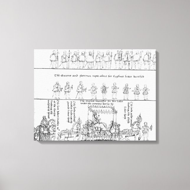 The Queen in her Litter Canvas Print (Front)